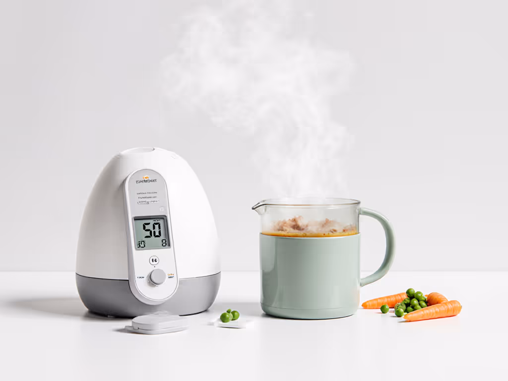 decibel-meter-measuring-baby-food-maker-noise-during-steam-cycle