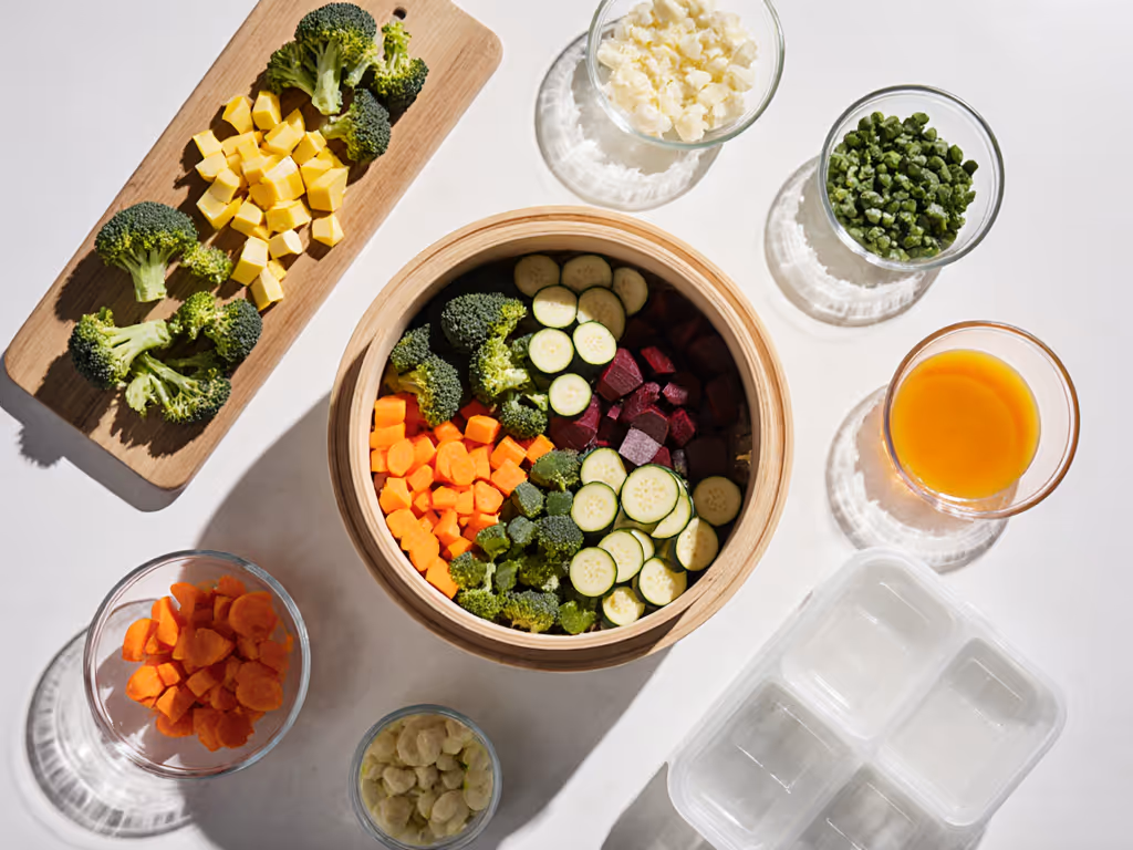 steaming-batch-vegetables-in-baby-food-maker