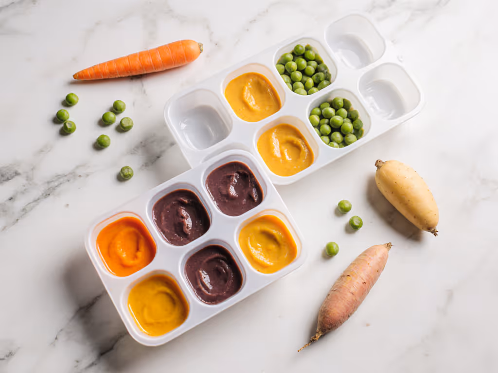 portioning-baby-food-into-silicone-trays