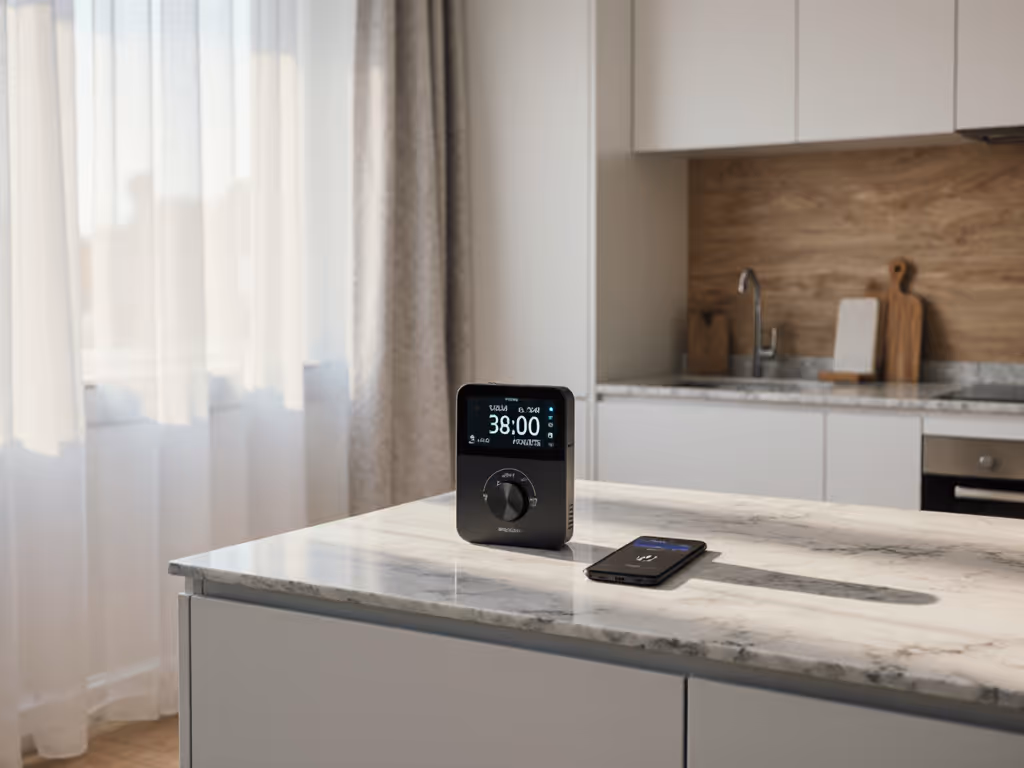 noise-testing-setup-in-apartment-kitchen